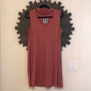 NWT Mauve Mock Neck Shift Dress